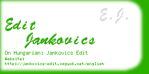 edit jankovics business card